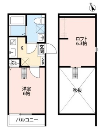 ルーチェ東大宮の物件間取画像